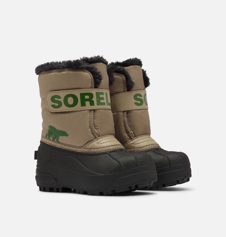 Sorel Toddler Commander™ - Kids Snow Boots Khaki/Black - 950684WUH